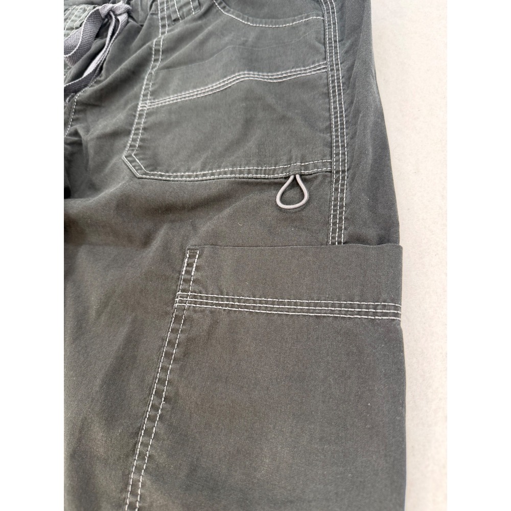 Dickies Cargo Work Pants Petite XS Black Utility Elastic Waist Straight Leg - Picture 6 of 9